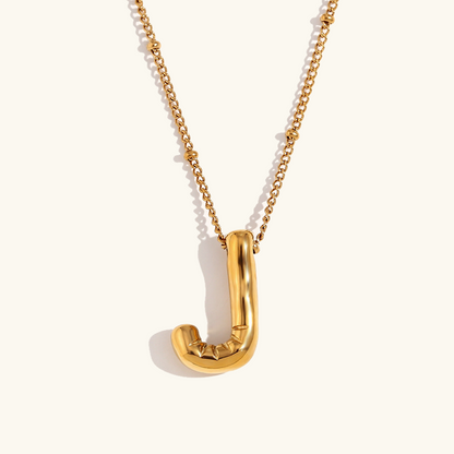 Balloon Gold Initial Necklace