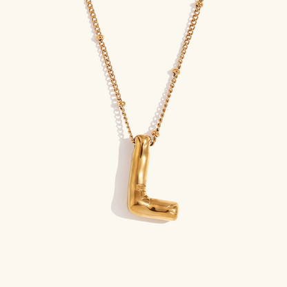 Balloon Gold Initial Necklace