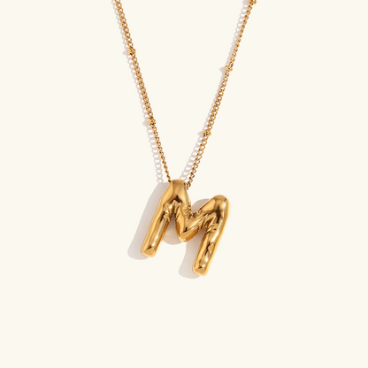 Balloon Gold Initial Necklace