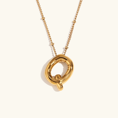 Balloon Gold Initial Necklace