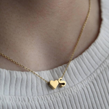 Personalized Heart Necklace with Initials