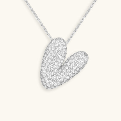 Diamond Necklace with Initials - Bubble Design