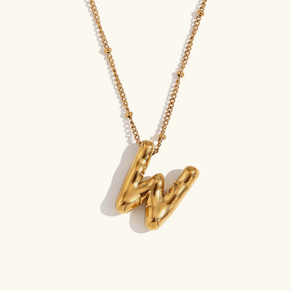 Balloon Gold Initial Necklace