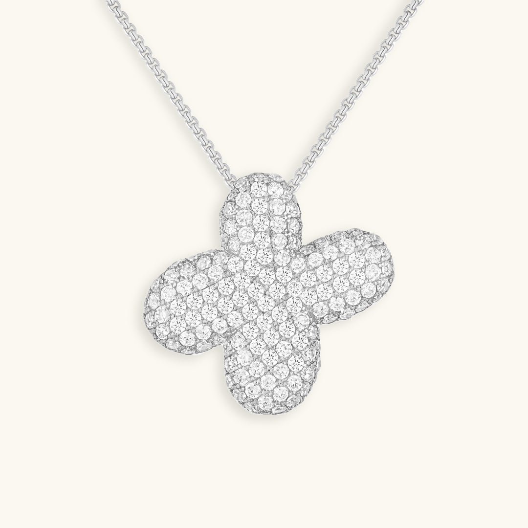 Diamond Necklace with Initials - Bubble Design