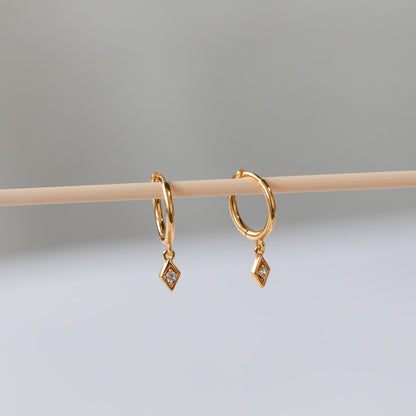 Dangle Earrings - Dainty Diamond Earrings