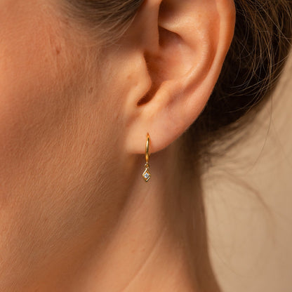 Dangle Earrings - Dainty Diamond Earrings