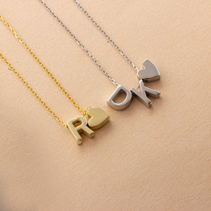 Personalized Heart Necklace with Initials