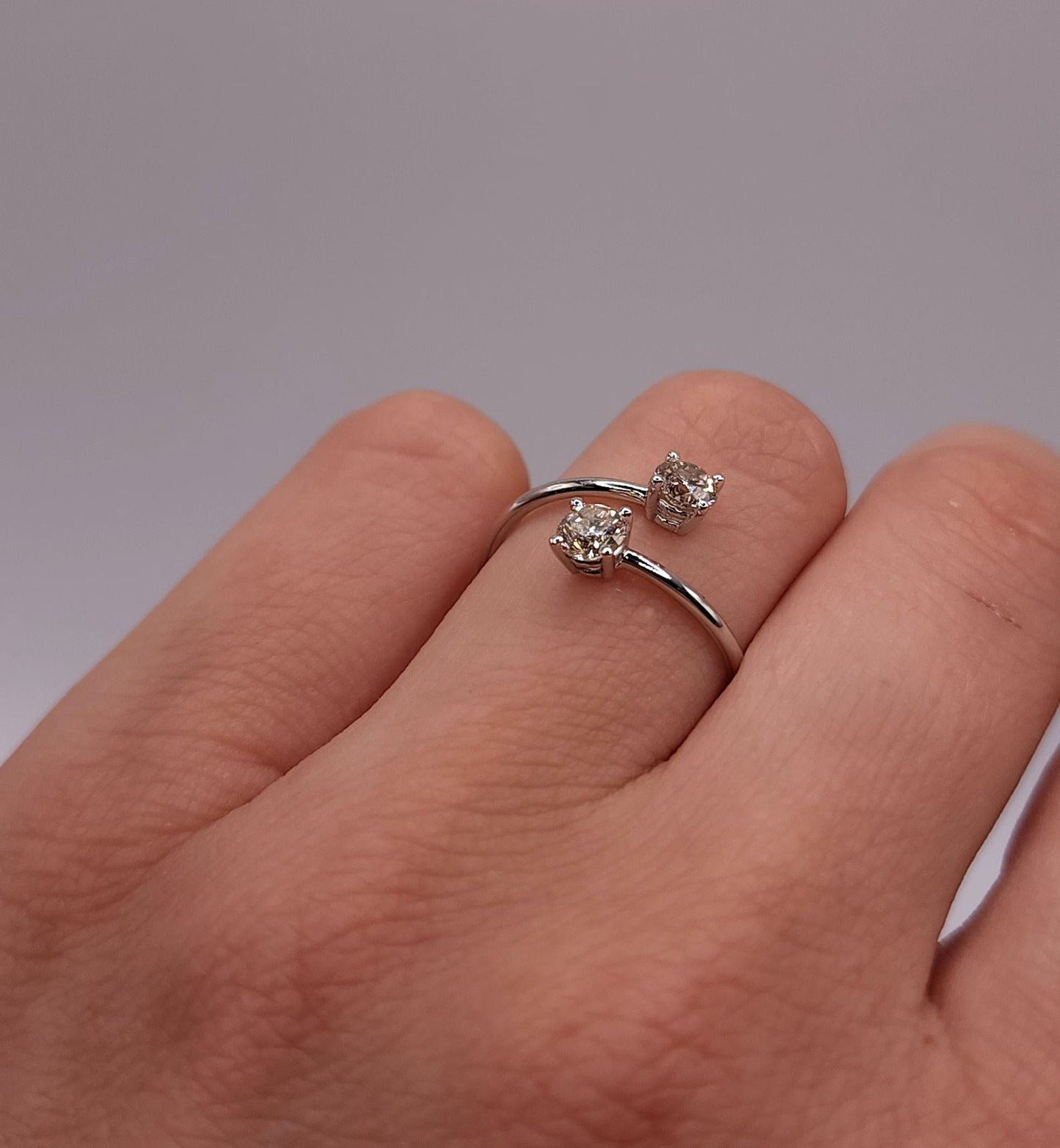 2-Stone Silver Ring