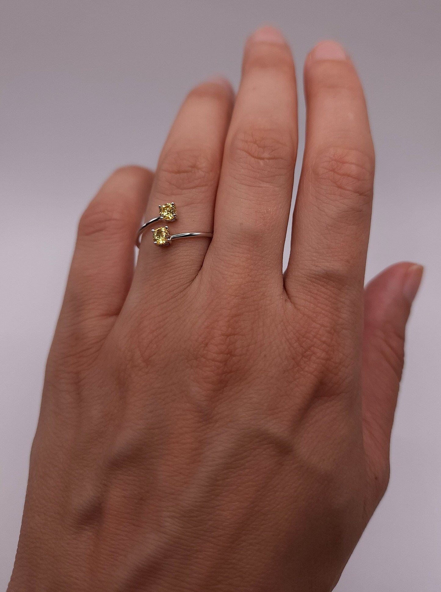 2-Stone Yellow Ring