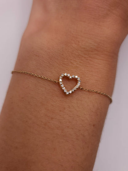 Open Heart Gold Bracelet