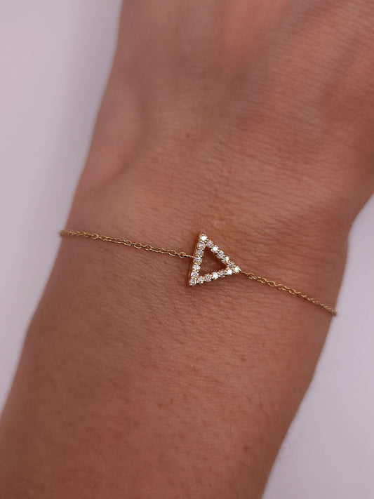 Open Triangle Gold Bracelet