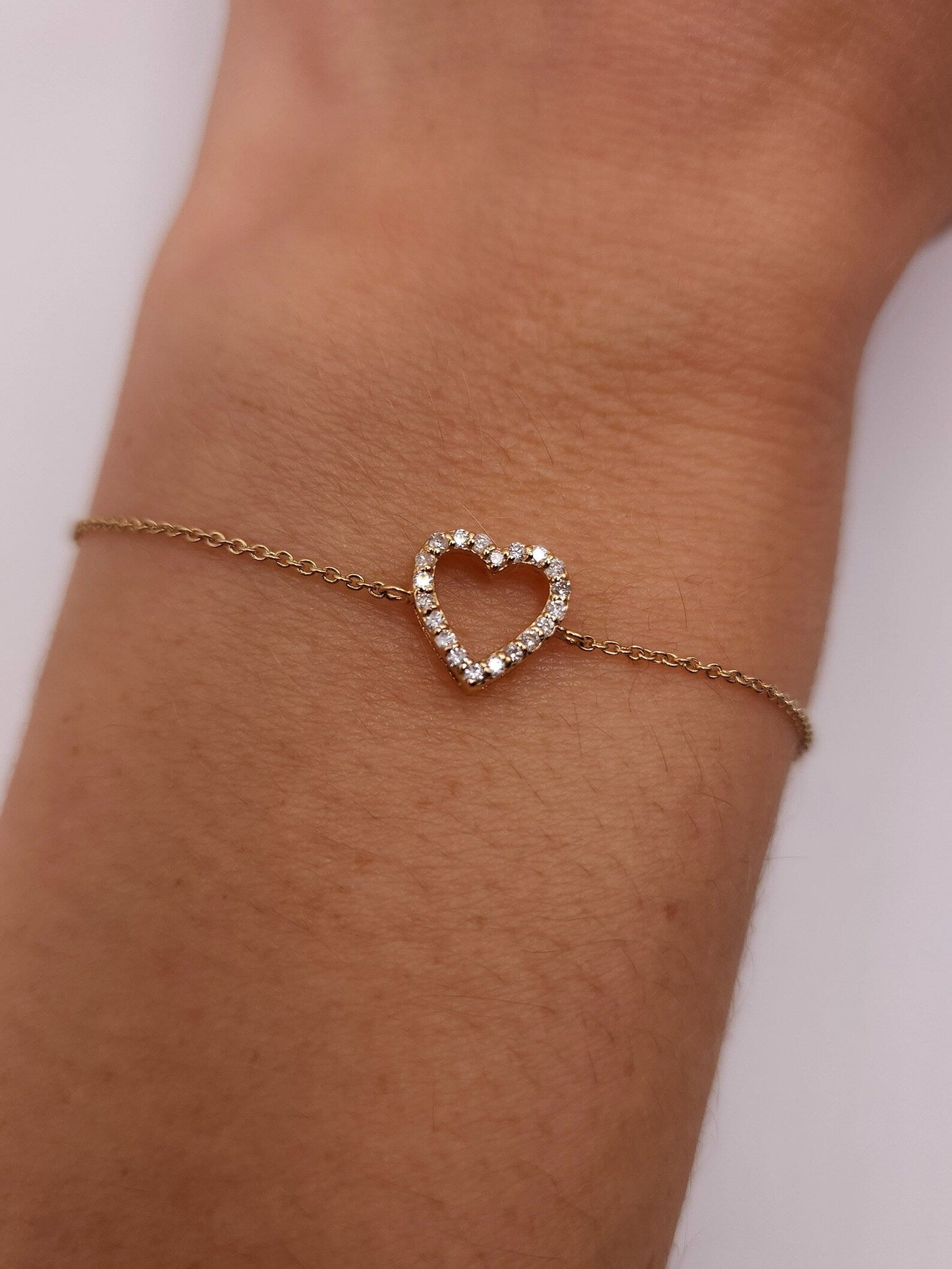 Open Heart Gold Bracelet