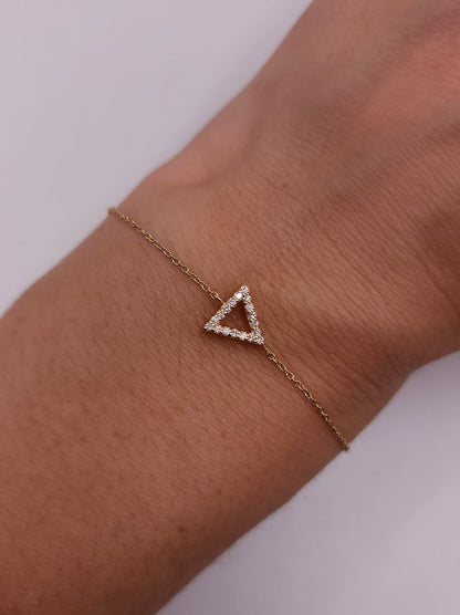 Open Triangle Gold Bracelet