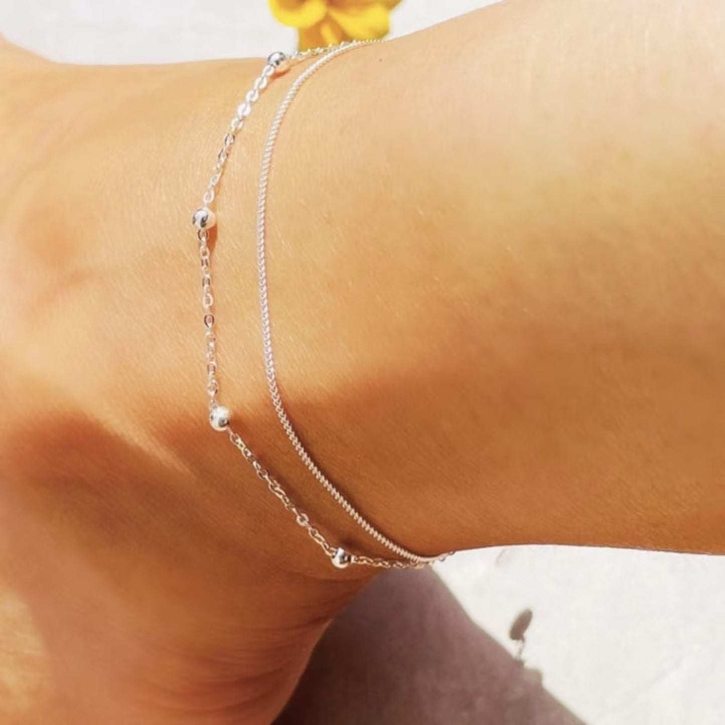 Silver 2-Style Anklets